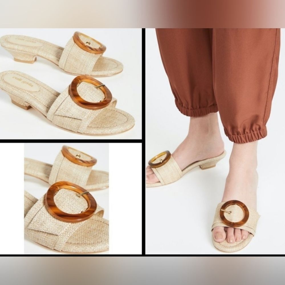 Cult Gaia Beige and Brown Sandals